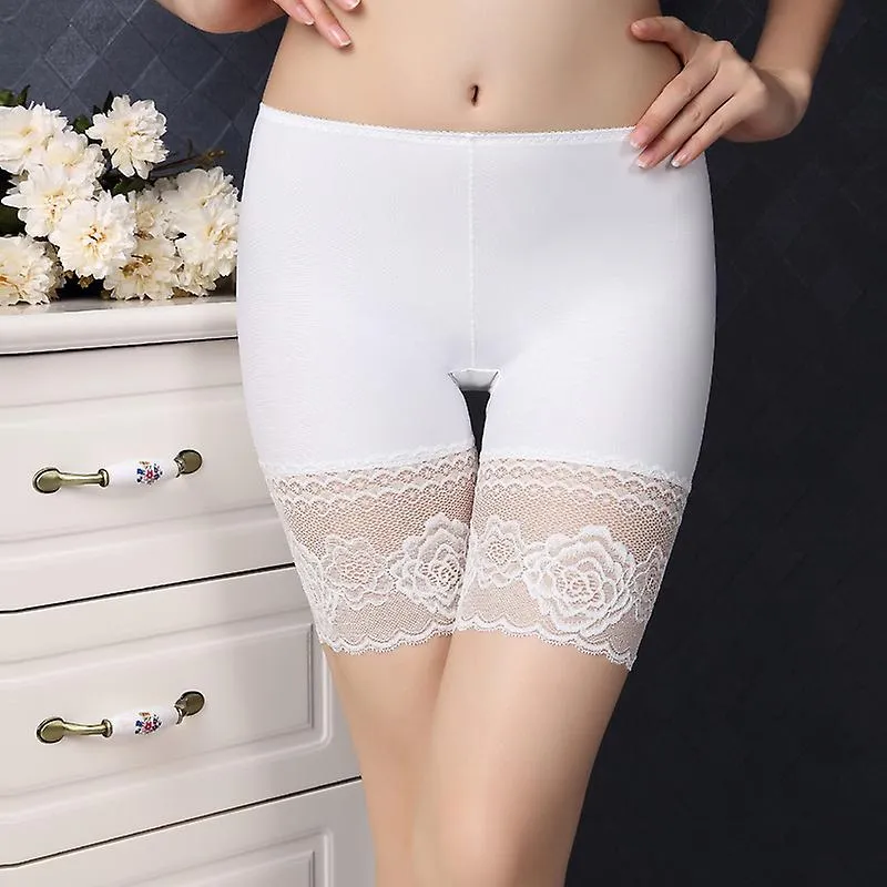 3 Pairs Women Under Skirt Shorts Safety Pants Soft Stretch Lace Trim Leggings Short Yoga Pants Plus