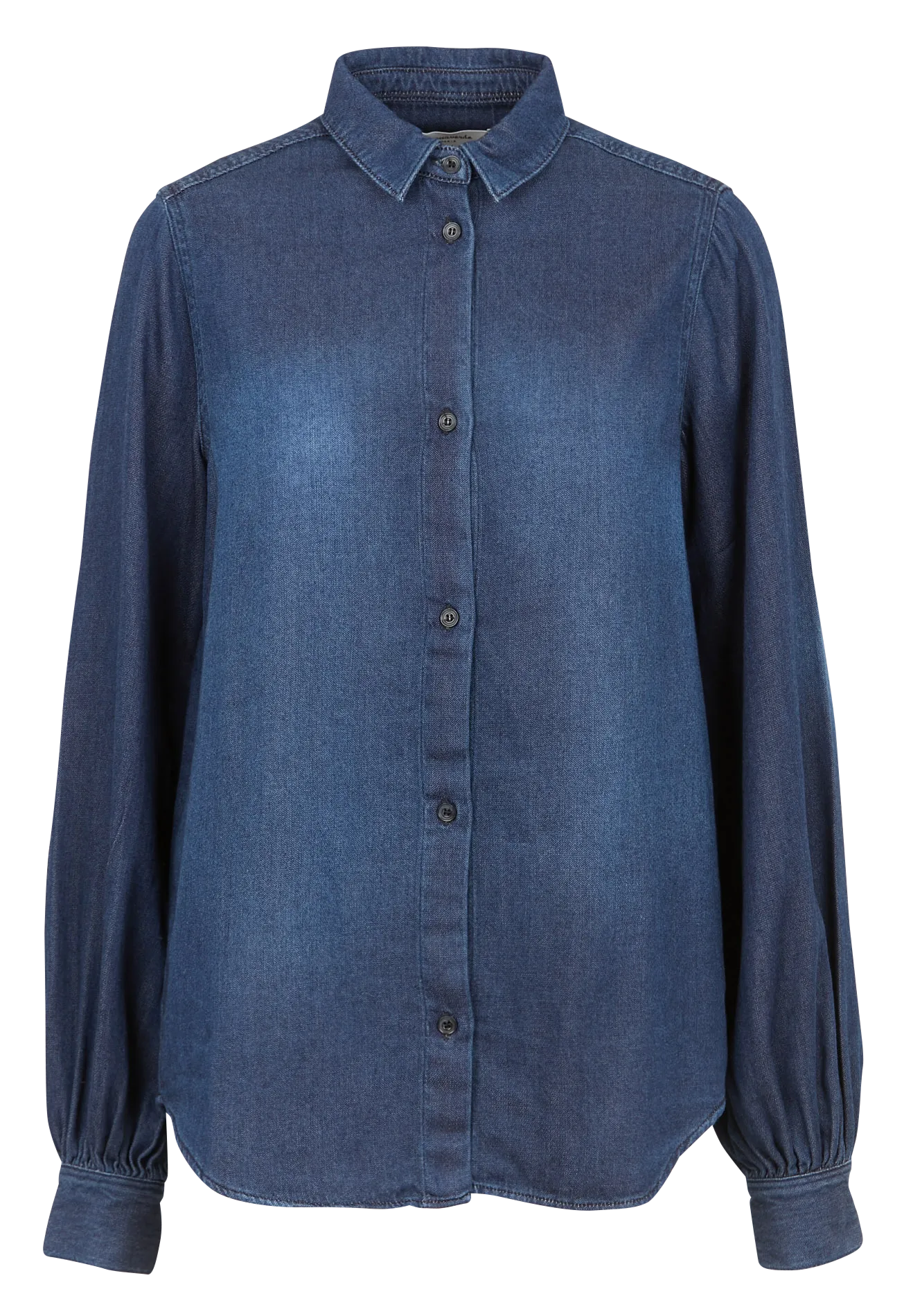 ACQUAVERDE ALMA  CAMISA HOLGADA DE ALGODóN CON CUELLO CLáSICO EN VAQUEROS DESTENIDOS