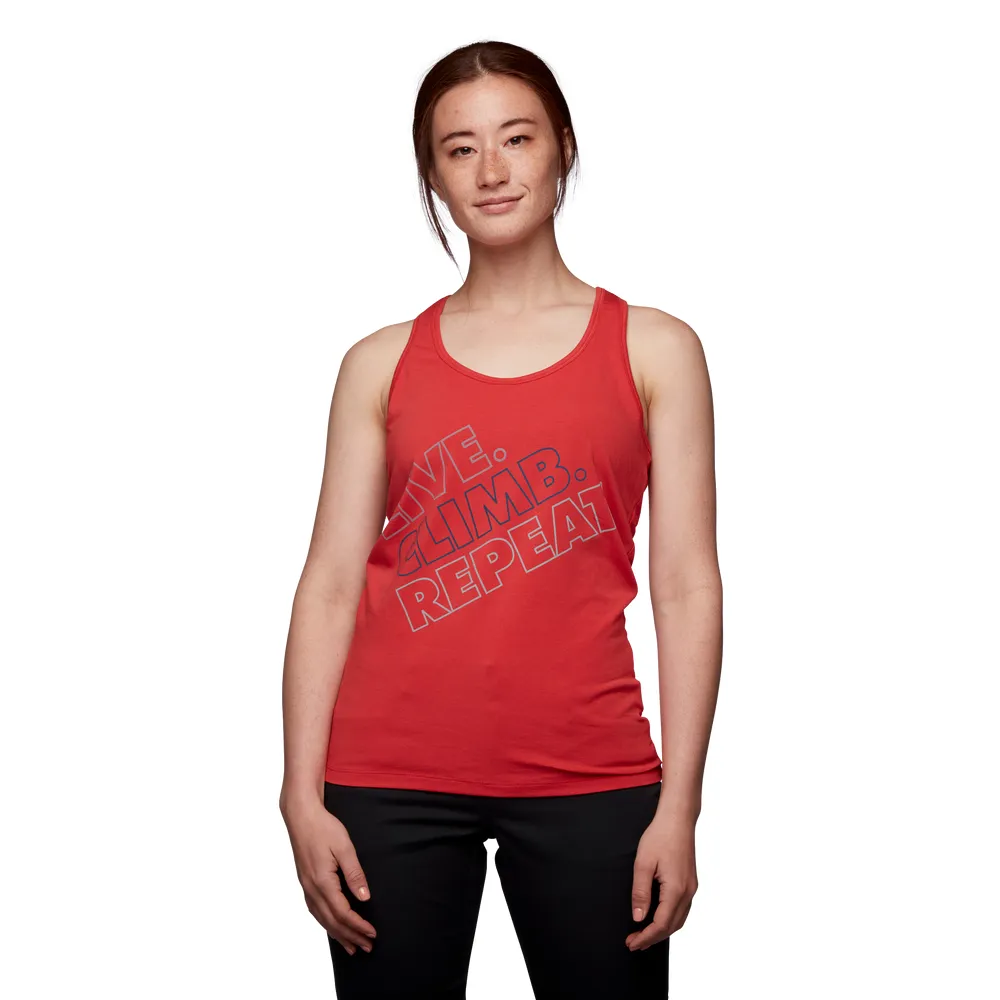 BD LIVE.CLIMB.REPEAT. TANK  WOMEN'S GRENADINE