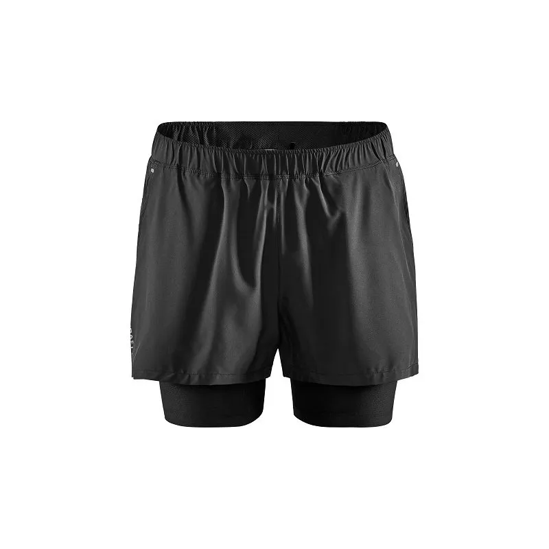 BERMUDAS RUNNING HOMBRE CRAFT ADV ESSENCE 2IN1 STRETCH (NEGRO)