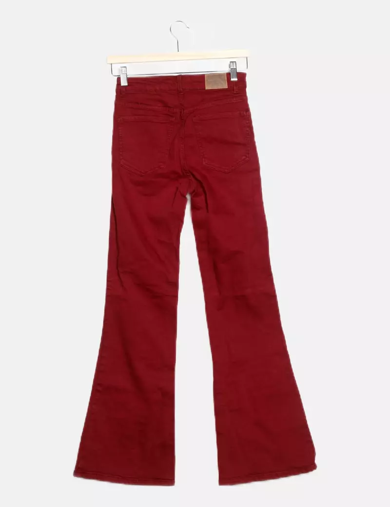 Bershka Jeans denim flare granate