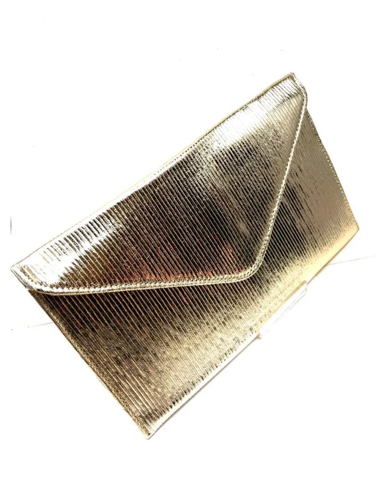 BOLSOS DE FIESTA DORADOS DISEÑO DE CARTERA TIPO SOBRE