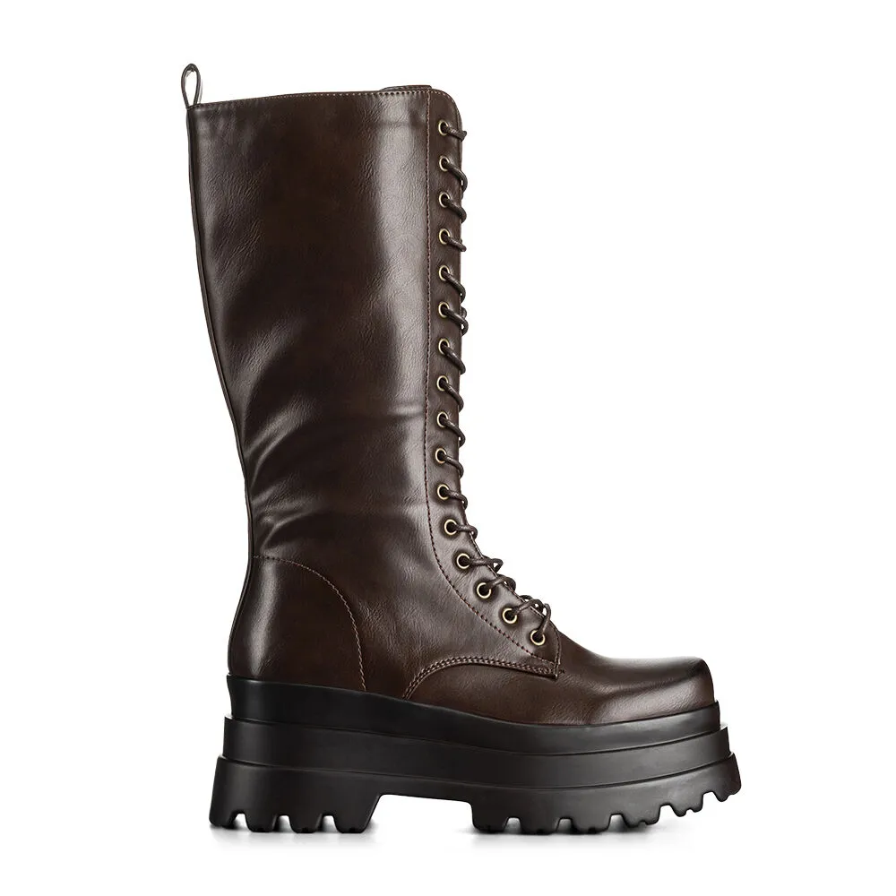 Bota Marron Casual Mujer Weide Czy579