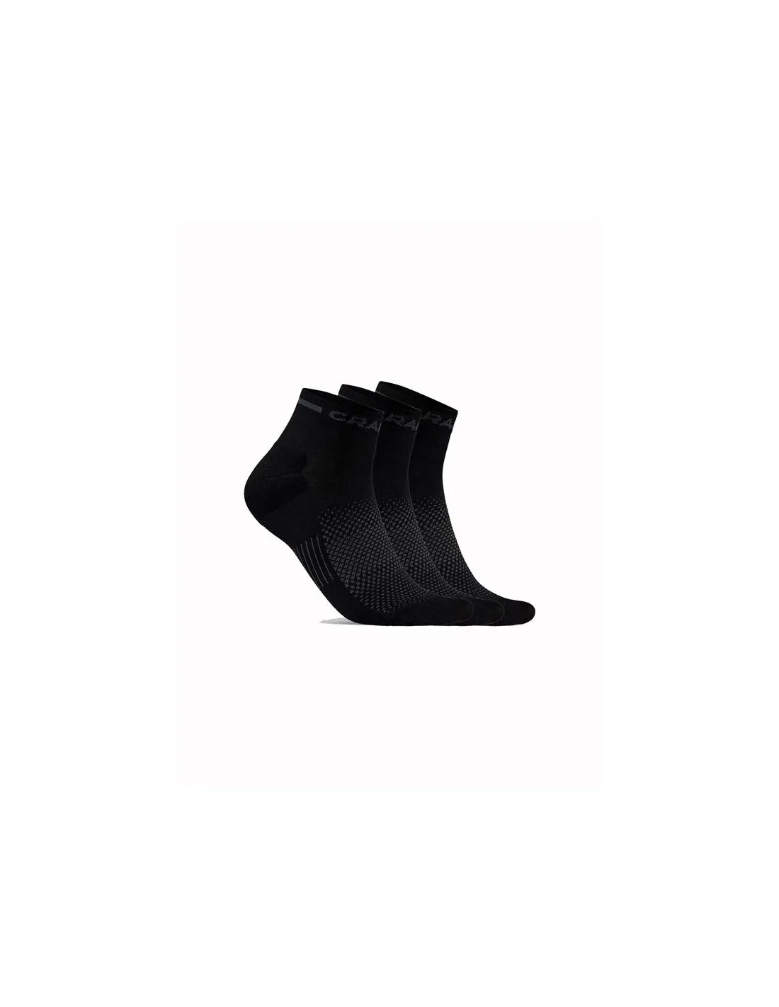 CALCETINES DE RUNNING CRAFT CORE DRY MID 3PACK B NEGRO