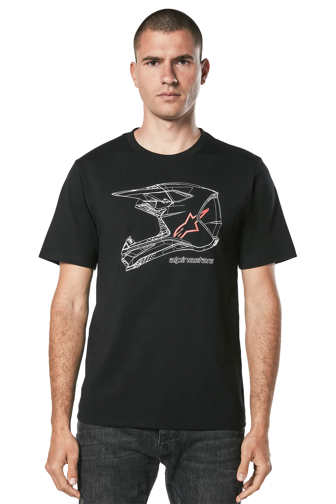 Camiseta Alpinestars MX Helmet CSF Negra 