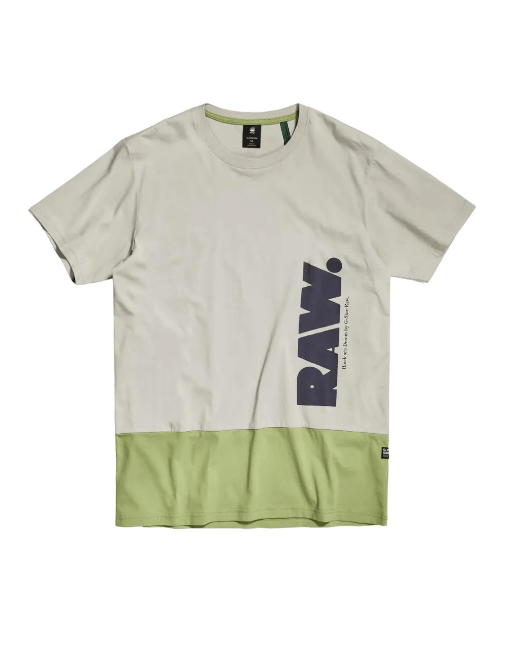 Camiseta Color Block Raw Mineral Gray
