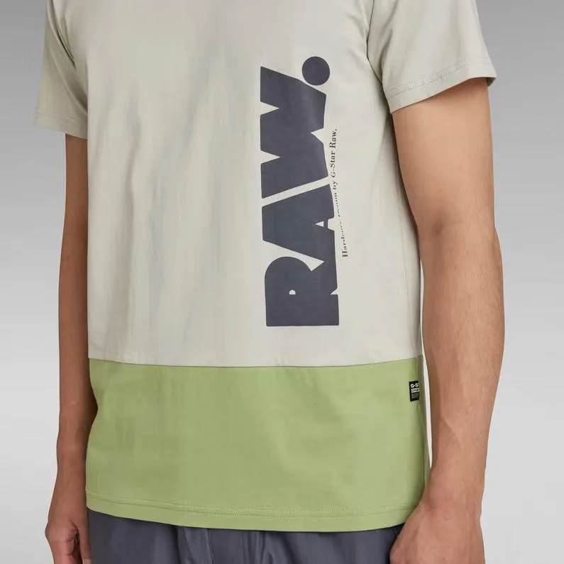 Camiseta Color Block Raw Mineral Gray