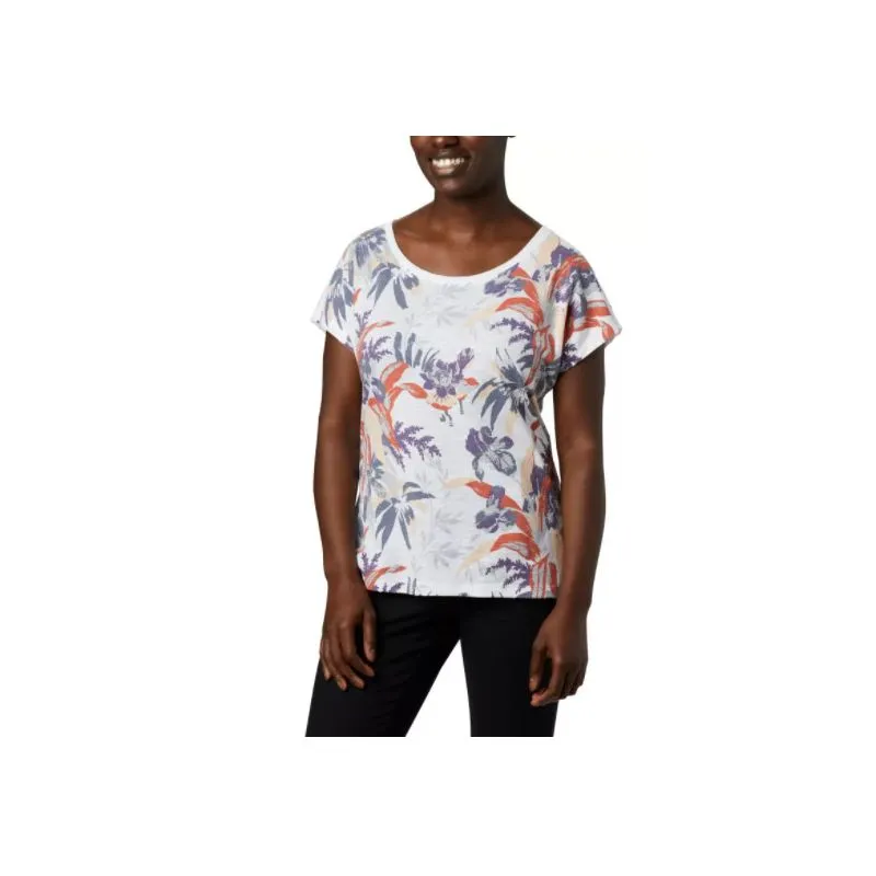 Camiseta Columbia High Dune (White/Leafscap) Mujer