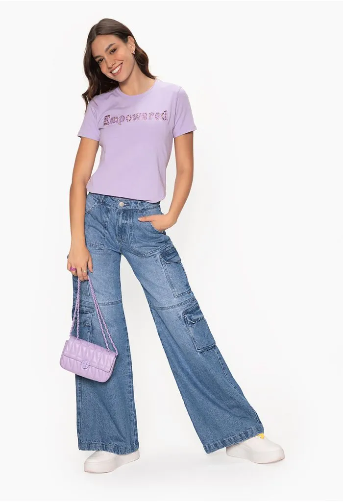 Camiseta de mujer bordada
