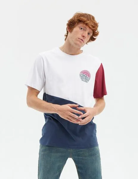 CAMISETA HYDROPONIC ONOFRE  WHITE/BLUE/PLUM