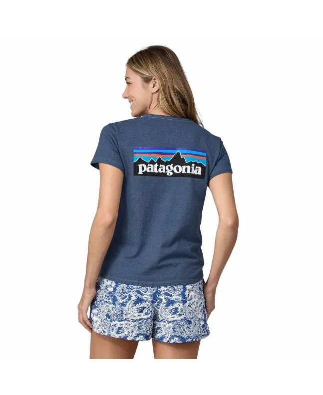 CAMISETA PATAGONIA W'S P6 LOGO RESPONSIBILITEE UTILITY BLUE