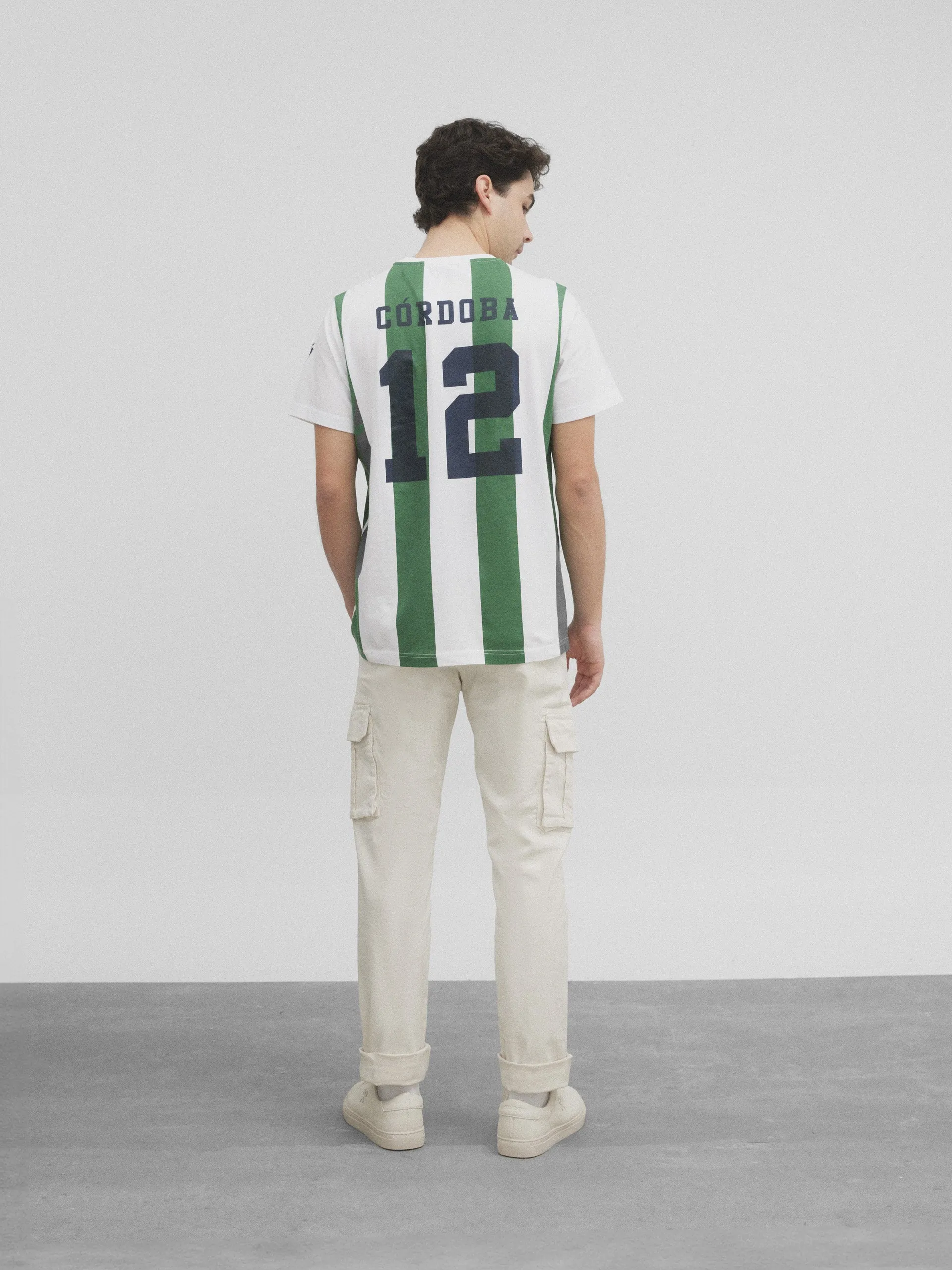 Camiseta retro blanquiverde silbon blanca
