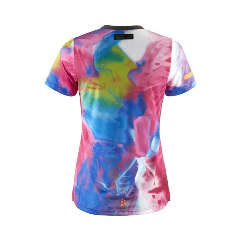 Camiseta running mujer Craft PRO HYPERVENT JAQUARD TEE W (FUCHSIA/MULTI)