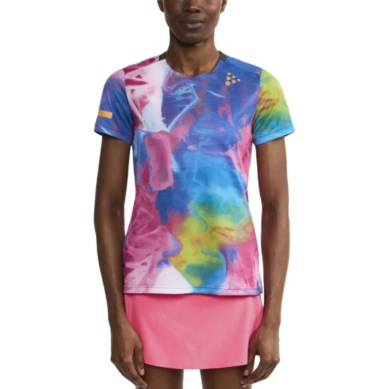 Camiseta running mujer Craft PRO HYPERVENT JAQUARD TEE W (FUCHSIA/MULTI)