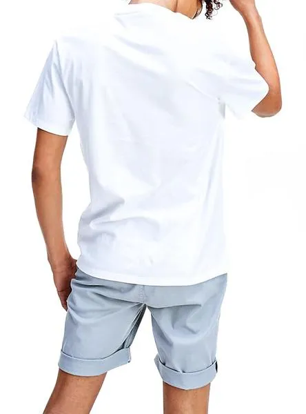 camiseta tommy jeans embroidered blanco