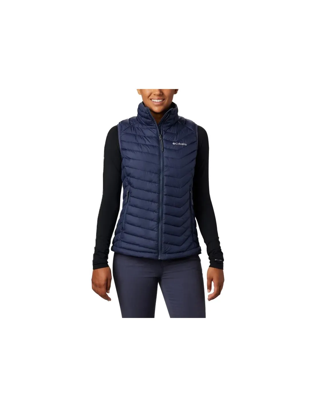 Chaleco de montaña Columbia Powder Lite azul Mujer