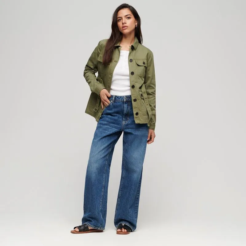 Chaqueta Casual Para Mujer Cotton Belted Safari Superdry