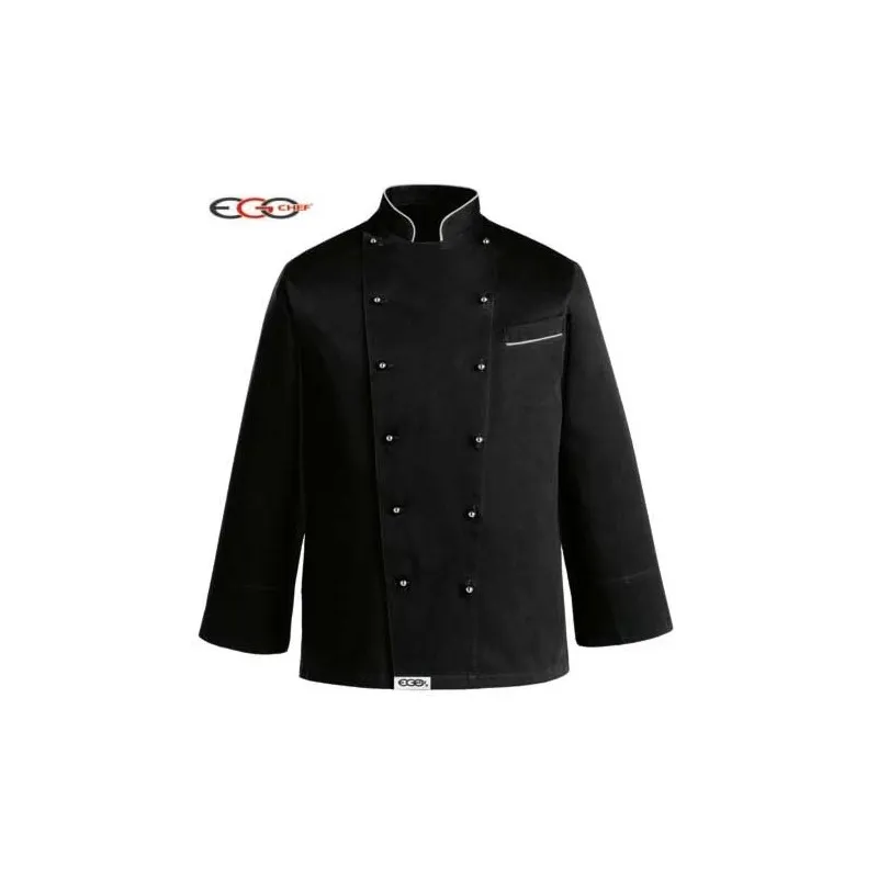 Chaqueta cocinero tallas grandes negra