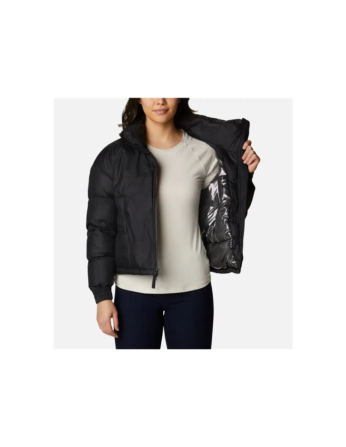 Chaqueta Columbia Pike Lake™ Cropped Negro Mujer