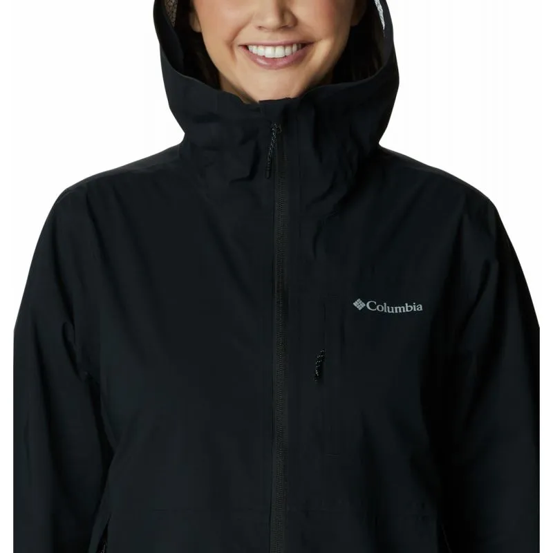 CHAQUETA IMPERMEABLE PARA MUJER COLUMBIA OMNITECH™ AMPLIDRY™ SHELL (NEGRO)