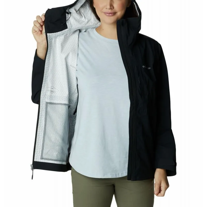 CHAQUETA IMPERMEABLE PARA MUJER COLUMBIA OMNITECH™ AMPLIDRY™ SHELL (NEGRO)