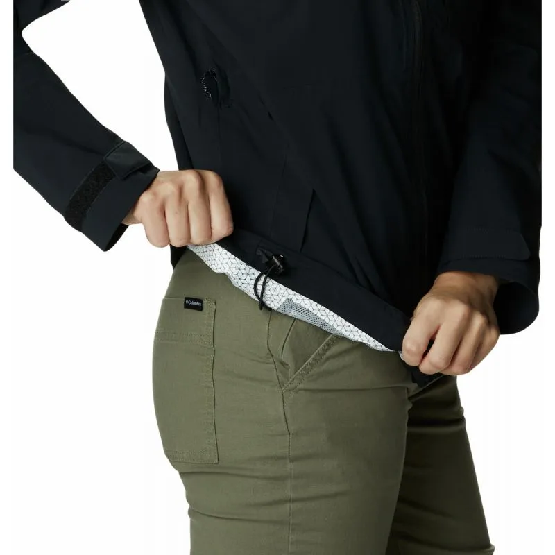 CHAQUETA IMPERMEABLE PARA MUJER COLUMBIA OMNITECH™ AMPLIDRY™ SHELL (NEGRO)