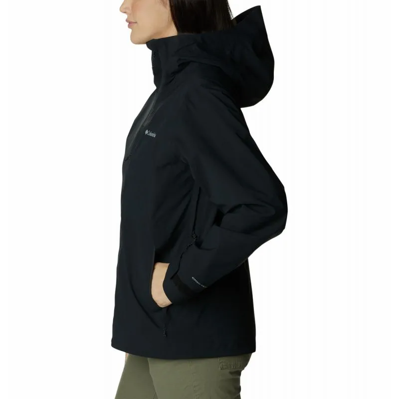 CHAQUETA IMPERMEABLE PARA MUJER COLUMBIA OMNITECH™ AMPLIDRY™ SHELL (NEGRO)