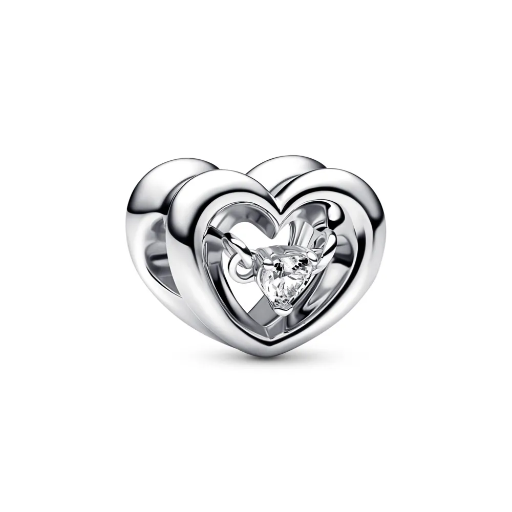 Charm Corazón Radiante y Gema Flotante 792439C01