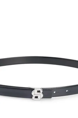 Cinturón reversible de piel con monograma Double B en la hebilla