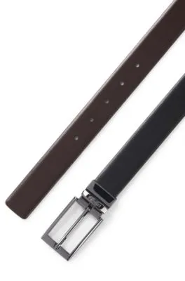 Cinturón reversible de piel con trabilla de la marca