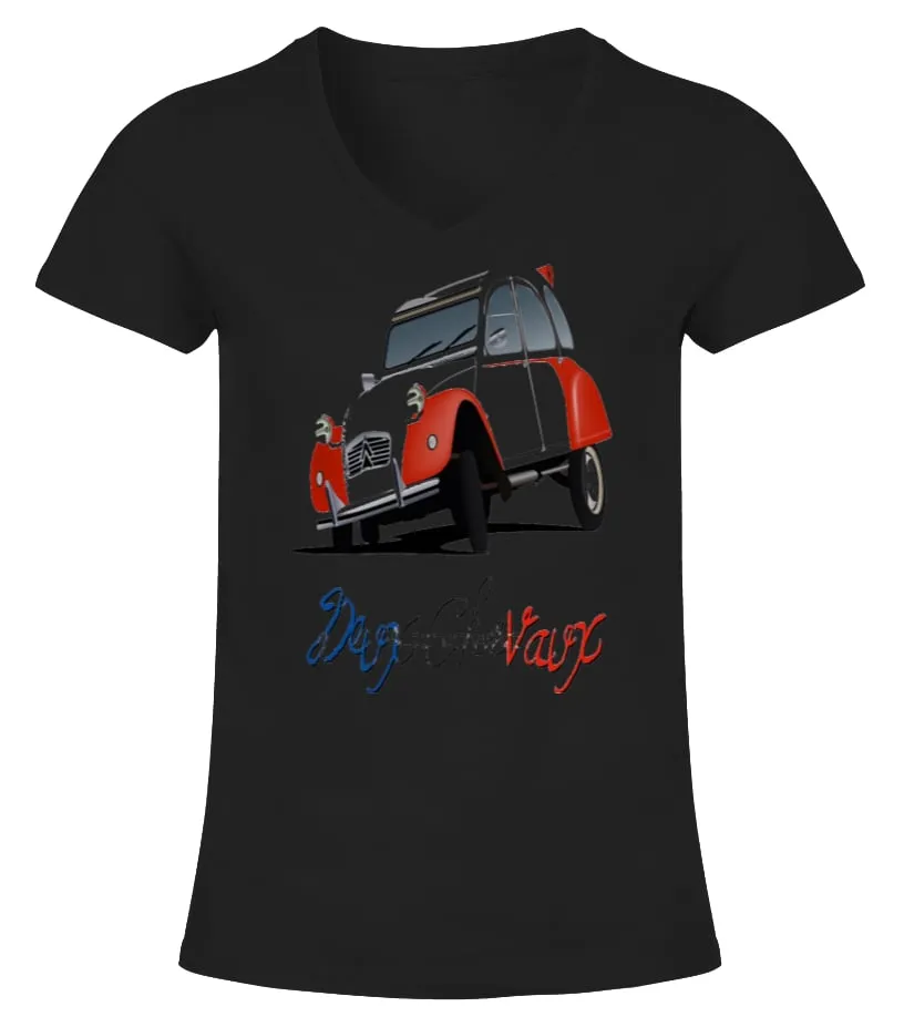 CITROEN 2CV Camiseta cuello pico Mujer