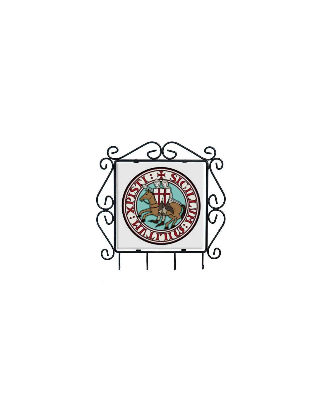 Colgador de llaves caballeros templarios color en forja