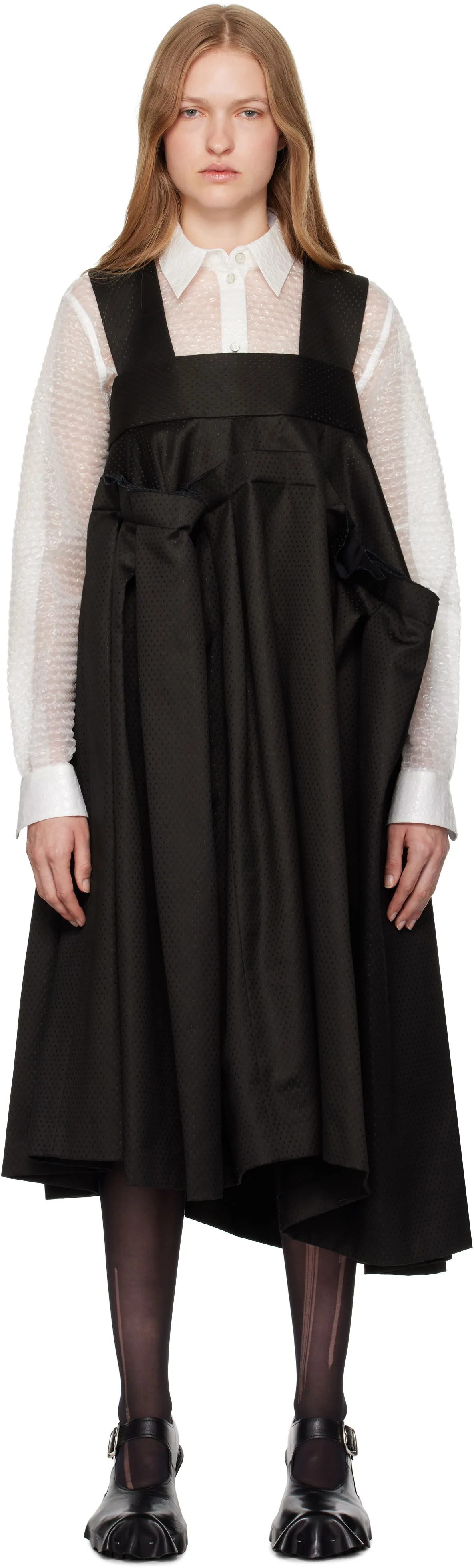 Comme des Garçons Cotton Rayon Dots Midi Dress