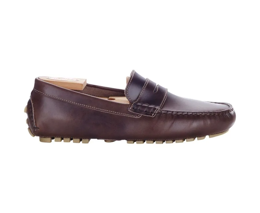 DARK BROWN MEN'S DRIVING MOCCASSINS  FERGUSON