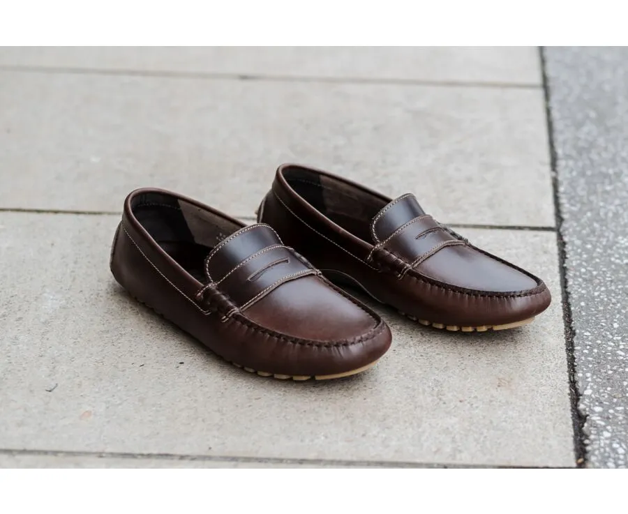 DARK BROWN MEN'S DRIVING MOCCASSINS  FERGUSON