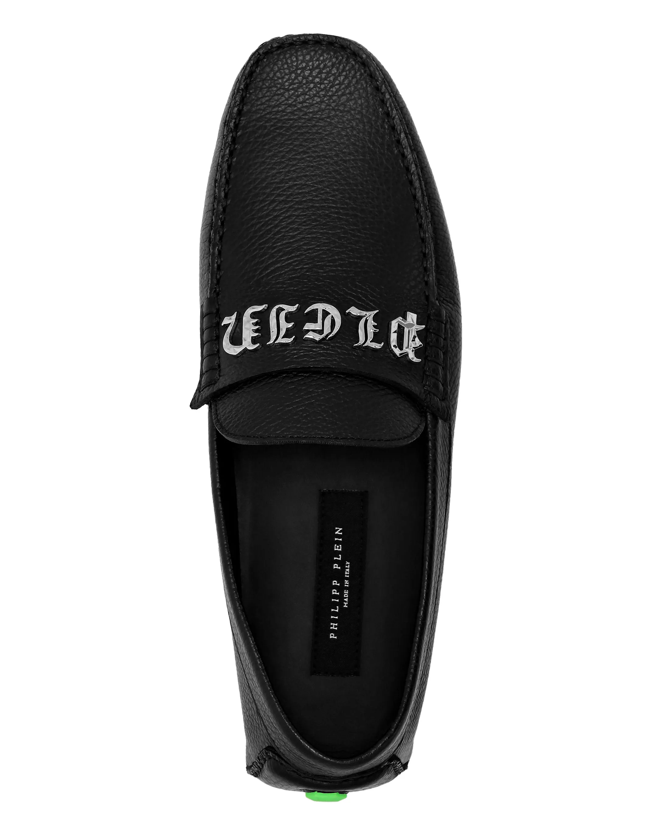 Deer Printed Leather Drivers Shoes