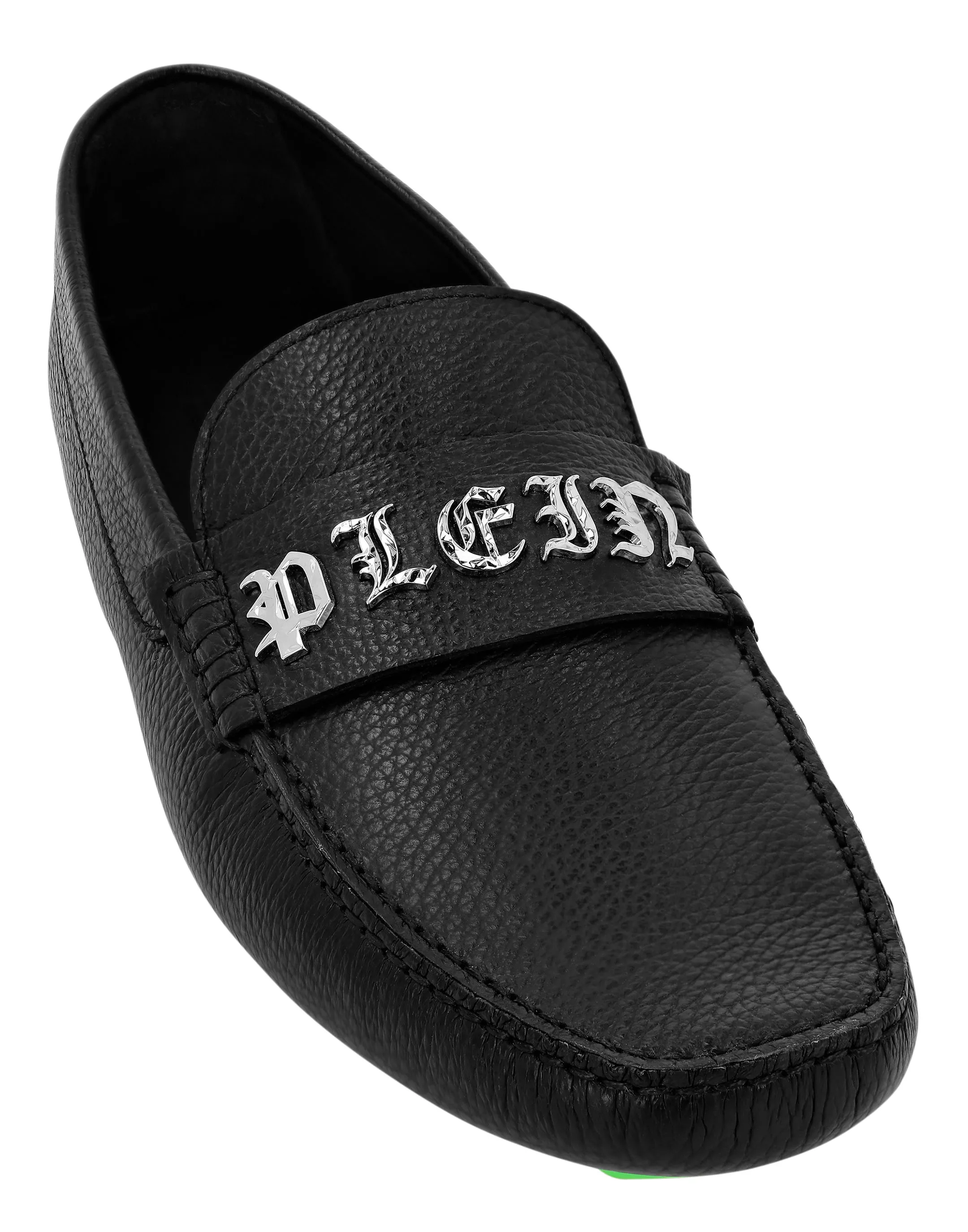 Deer Printed Leather Drivers Shoes