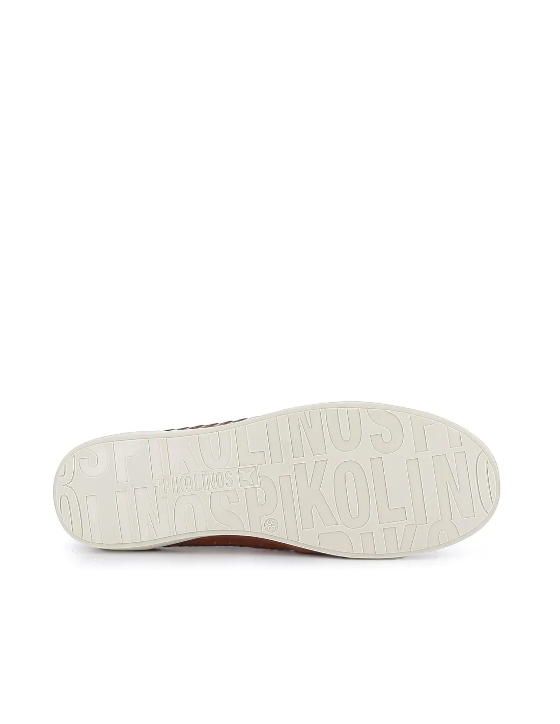 Deportiva casual piel troquelada brandy mujer Pikolinos