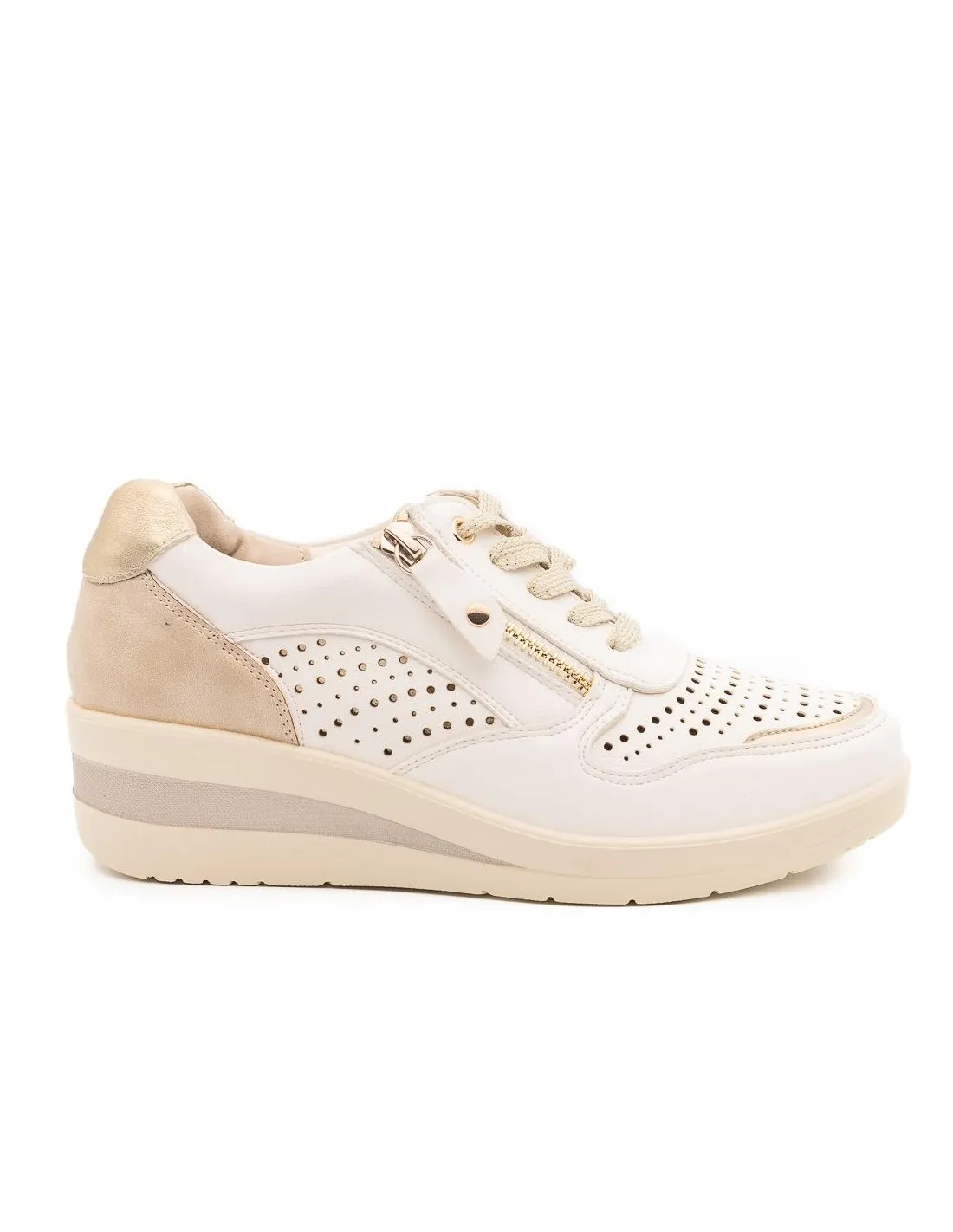 DEPORTIVO MUJER CASUAL AMARPIES AMD26305 BLANCO