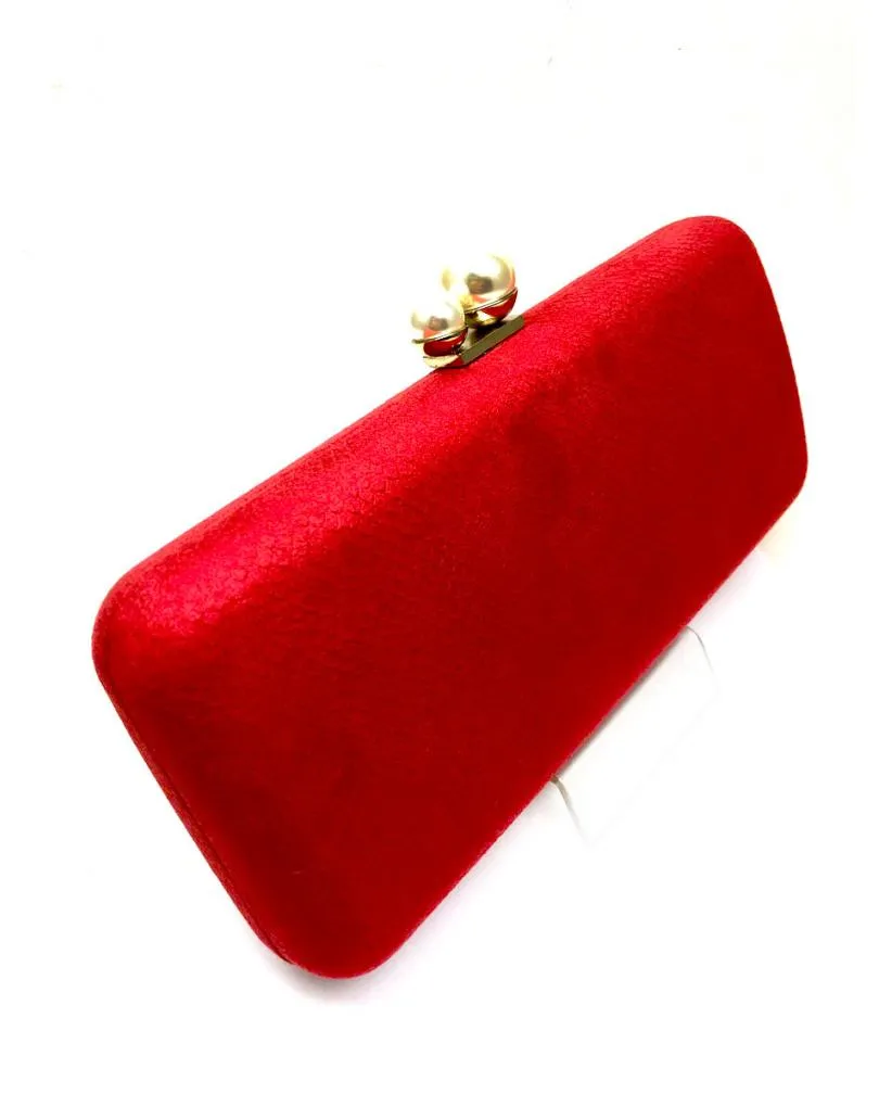 ELEGANTES BOLSOS DE FIESTA ROJOS CLUTCH DE GRAN CAPACIDAD
