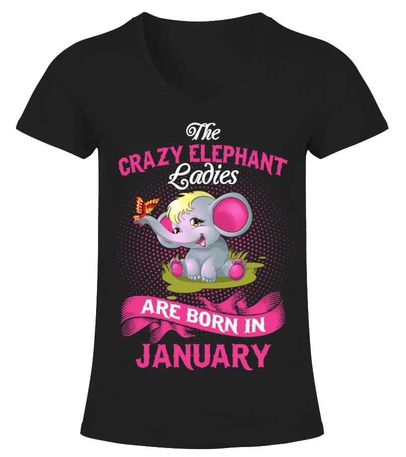 Elephant Ladies January Camiseta cuello pico Mujer
