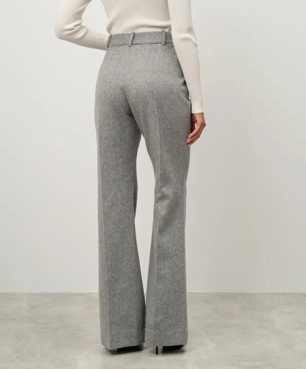 Ermanno Scervino Gray flared pants with wool