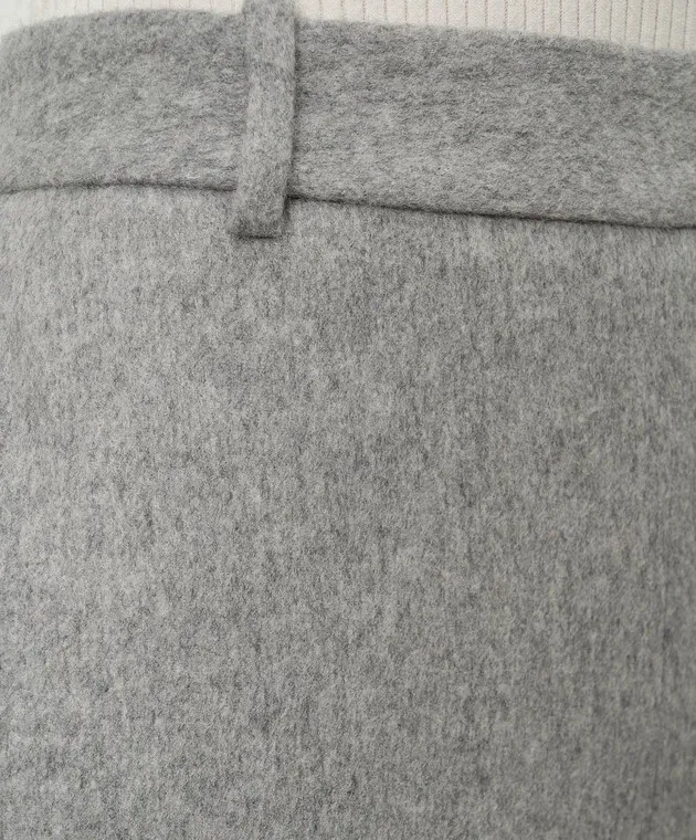 Ermanno Scervino Gray flared pants with wool