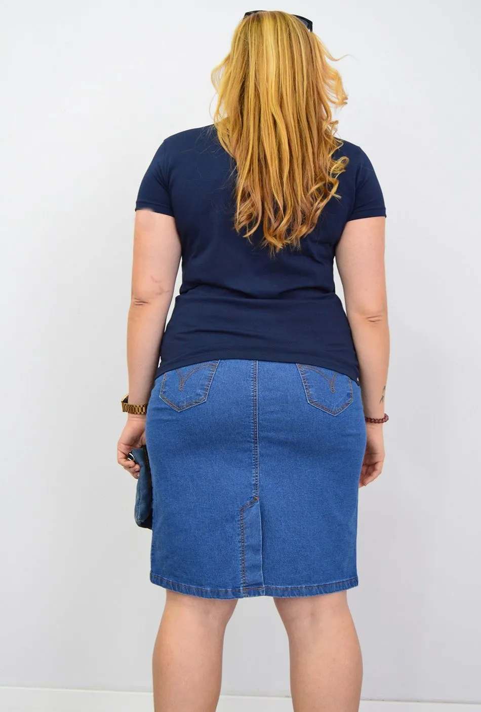 Falda Vaquera Juvenil Talla Grande
