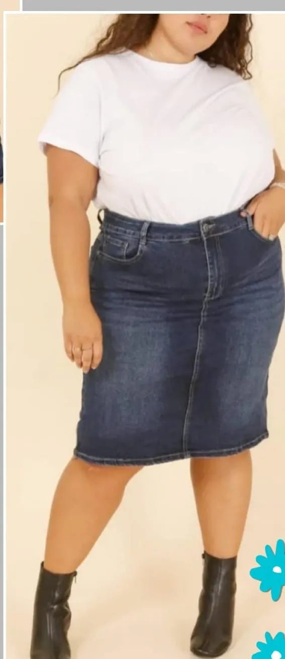 Falda Vaquera Mujer Talla Grande