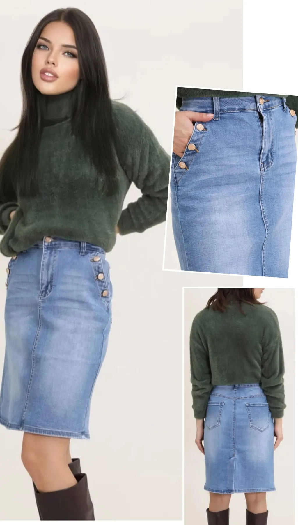 Falda Vaquera Mujer Talla Grande