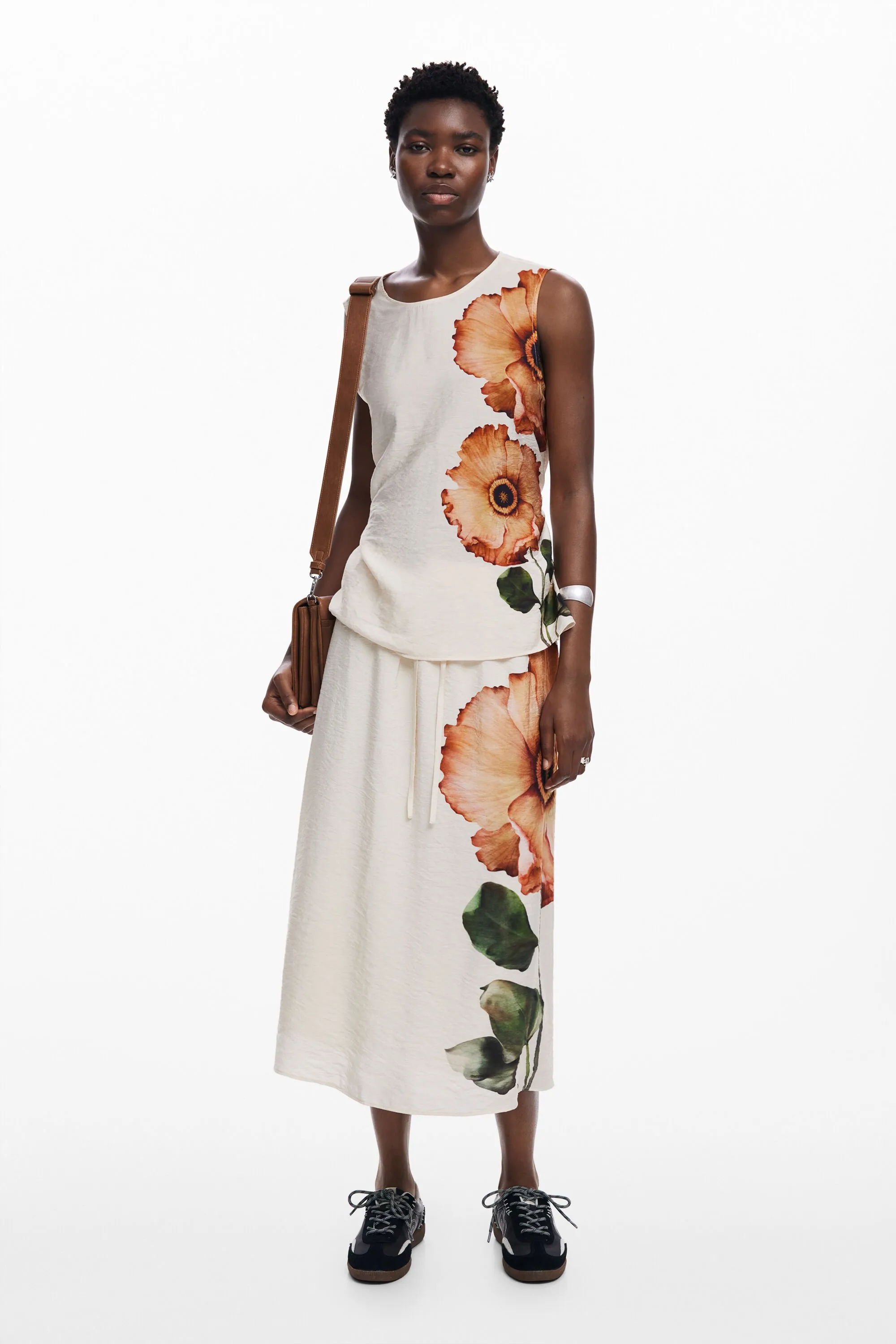 Faldilla midi de flors