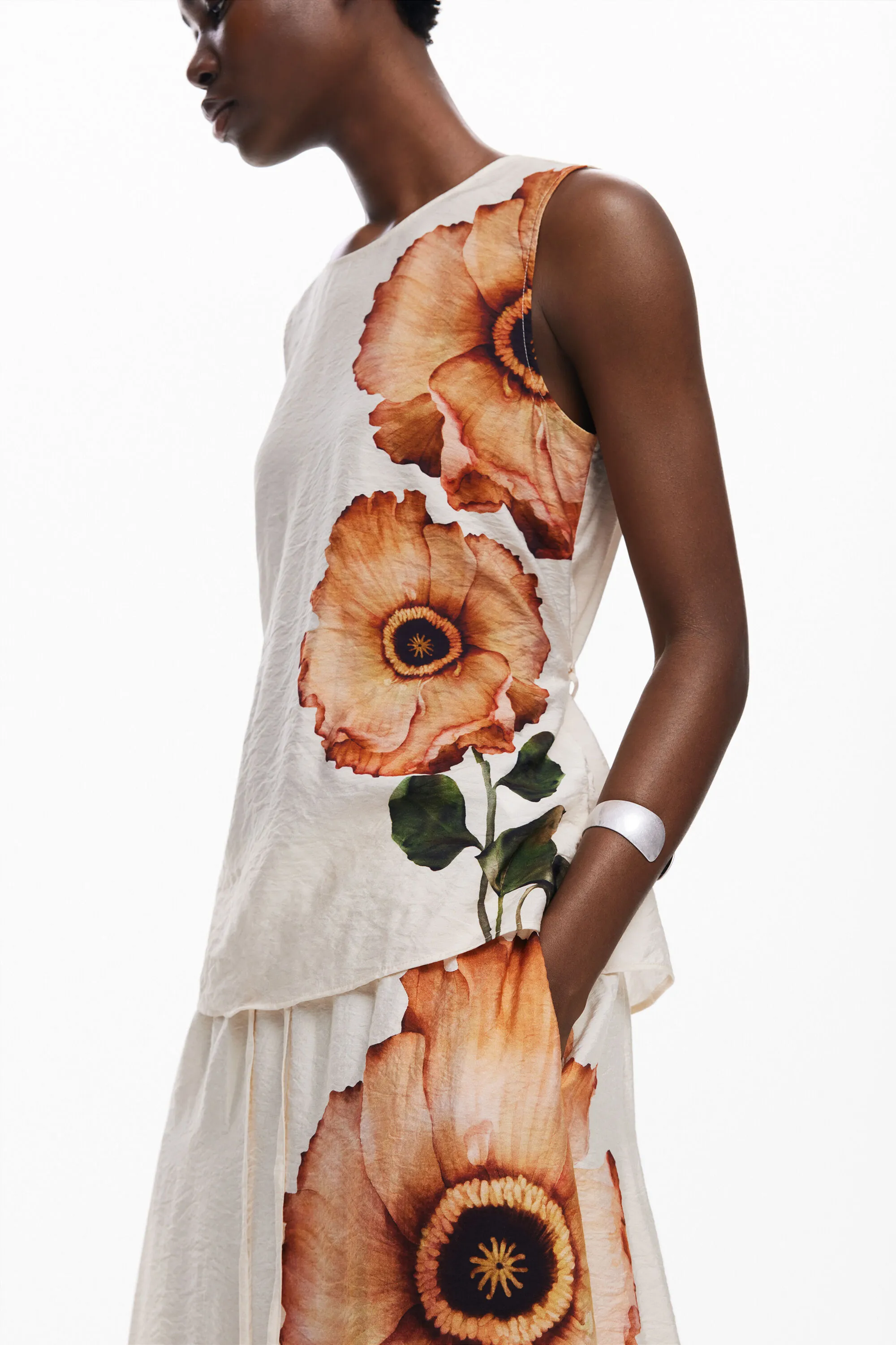 Faldilla midi de flors