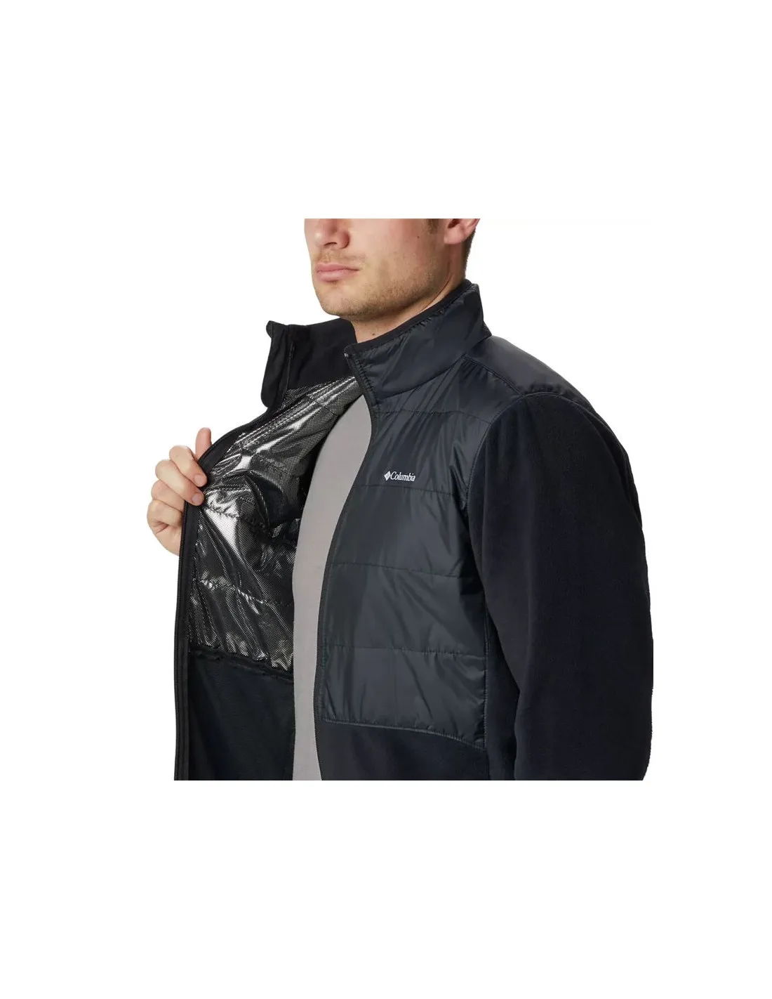 Forro Polar Columbia Montaña Basin Butte negro Hombre