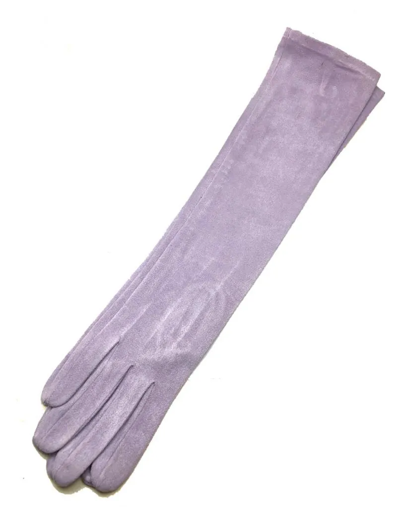 GUANTES LARGOS LILAS DE FIESTA PARA BODAS Y TRAJES DE NOCHE